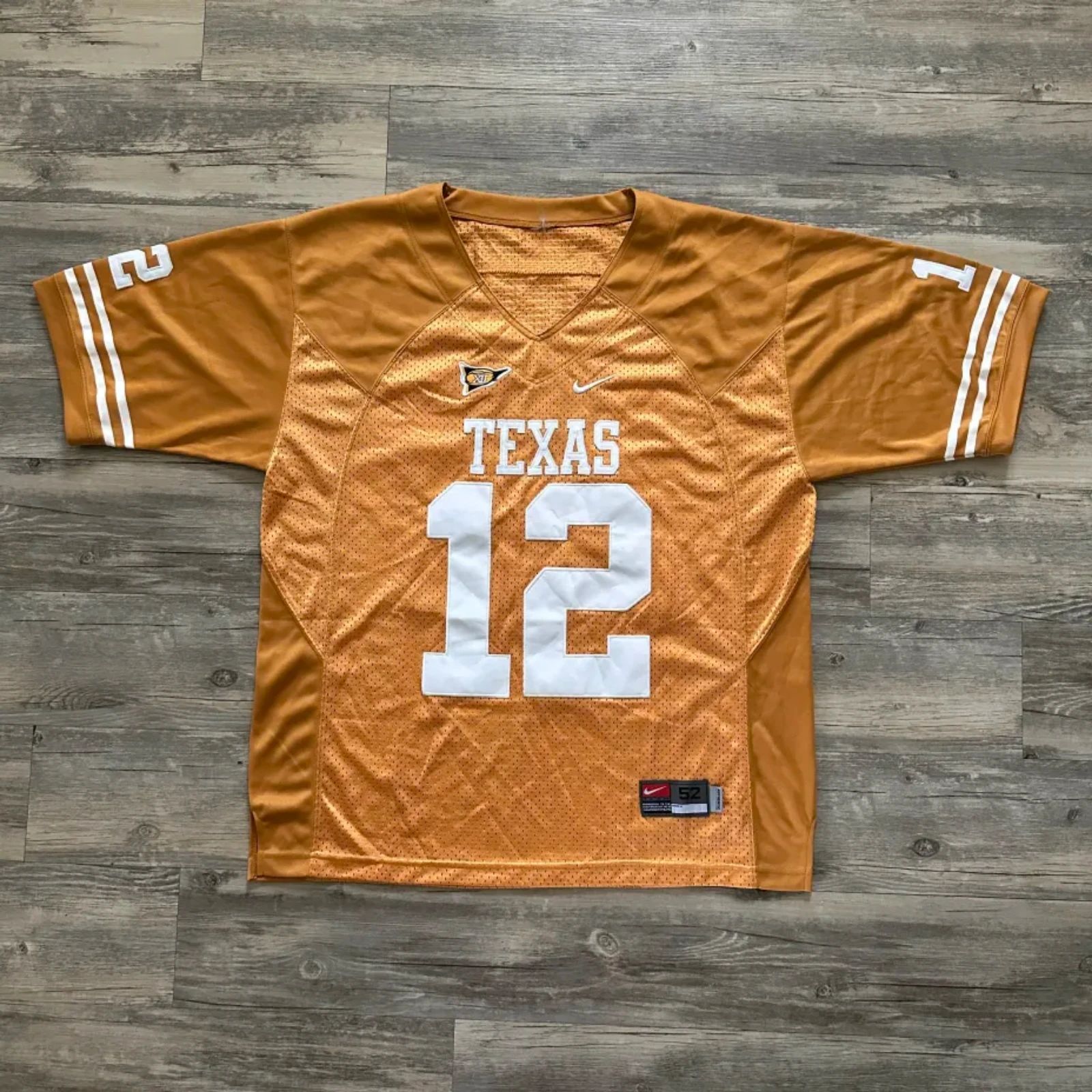 Vintage Nike Authentic Texas Longhorns Football Jersey Colt Mccoy #12 Size 52
